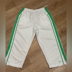 Nike White Pants with Green Accents